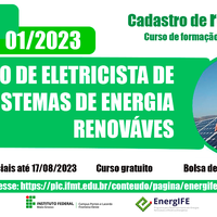 IFMT-Pontes e Lacerda abre inscrições para Curso de Eletricista de Sistema de Energias Renováveis; bolsa de R$ 400