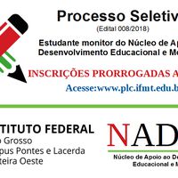 Inscrições para o processo seletivo de monitores do Nadem são prorrogadas até dia 20; veja edital retificador